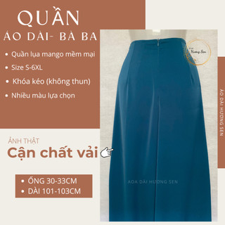 Quần lụa ống rộng mặc áo dài truyền , chất mềm mát phối áo bà ba 20 màu S-6XL