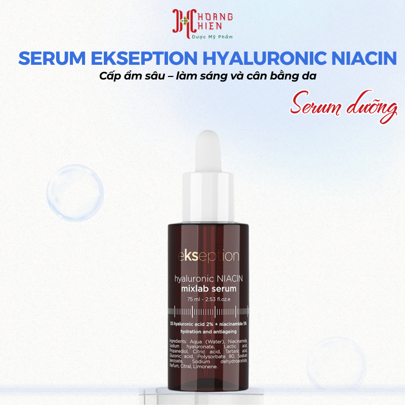 Serum giảm mụn, xóa thâm Ekseption Hyaluronic Niacin 75ml