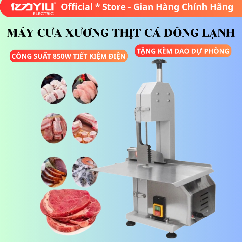Máy Cắt Thịt Cá Đông Lạnh Công Suất 750W. Máy Cưa Xương Giò Heo JY-130 Inox Bảo Hành 12 Tháng