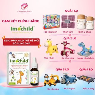   CHỌN QUÀ  D3K2 IMOCHILD Bổ sung D3K2 DHA cho bé cao lớn thông minh. Childs Day Store 
