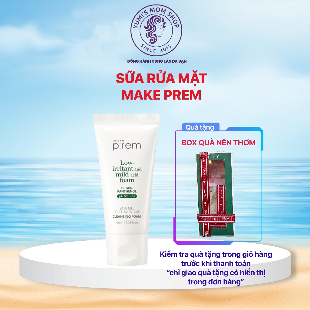 Sữa rửa mặt Make Prem Safe Me Relief Moisture Cleansing Foam 100ml 