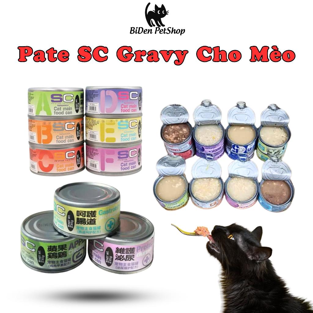 Pate SC Dinh Dưỡng Cho Mèo, Dạng Gravy và Mousse Mềm Tan, Dưỡng Lông, Mix Nhiều Vị