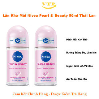  Combo 2 Chai Lăn Khử Mùi Nivea Pearl & Beauty 50ml 
