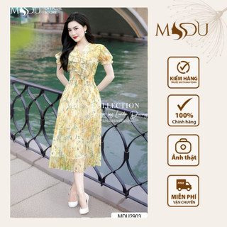 Váy Maxi Biển MDU2903 Họa Tiết Hoa Nhiệt Đới Dáng Xuông Thoải Mái Từ MDU K61-D2-2