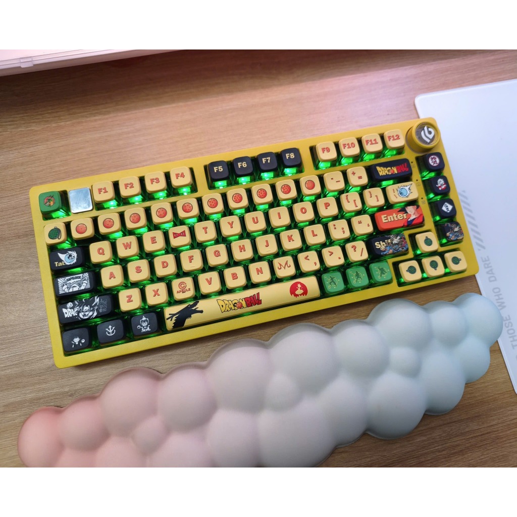 Bàn Phím Cơ Không dây Hi75C Pro Yellow Nhôm 3 Mode | Led RGB | Keycap Pudding