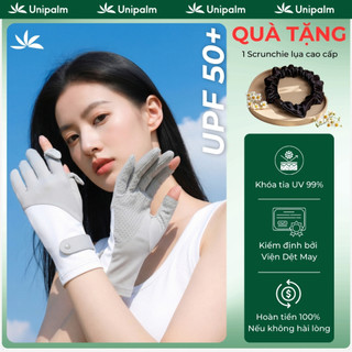  Găng tay chống nắng UPF50+ Unipalm Air S3 chống tia UV vải lụa băng mềm mại hở đầu ngón tay cảm ứng 