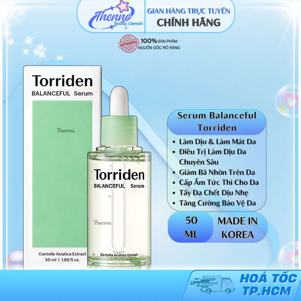 Serum Torriden Rau Má Làm Dịu Da, Hỗ Trợ Giảm Mẩn Đỏ Cho Da Torriden Balanceful Cica Serum 50ml