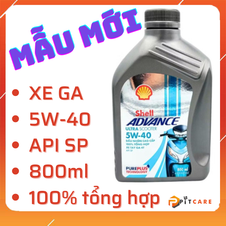 Nhớt Shell Xe Ga Ultra Scooter 5W40 800ml