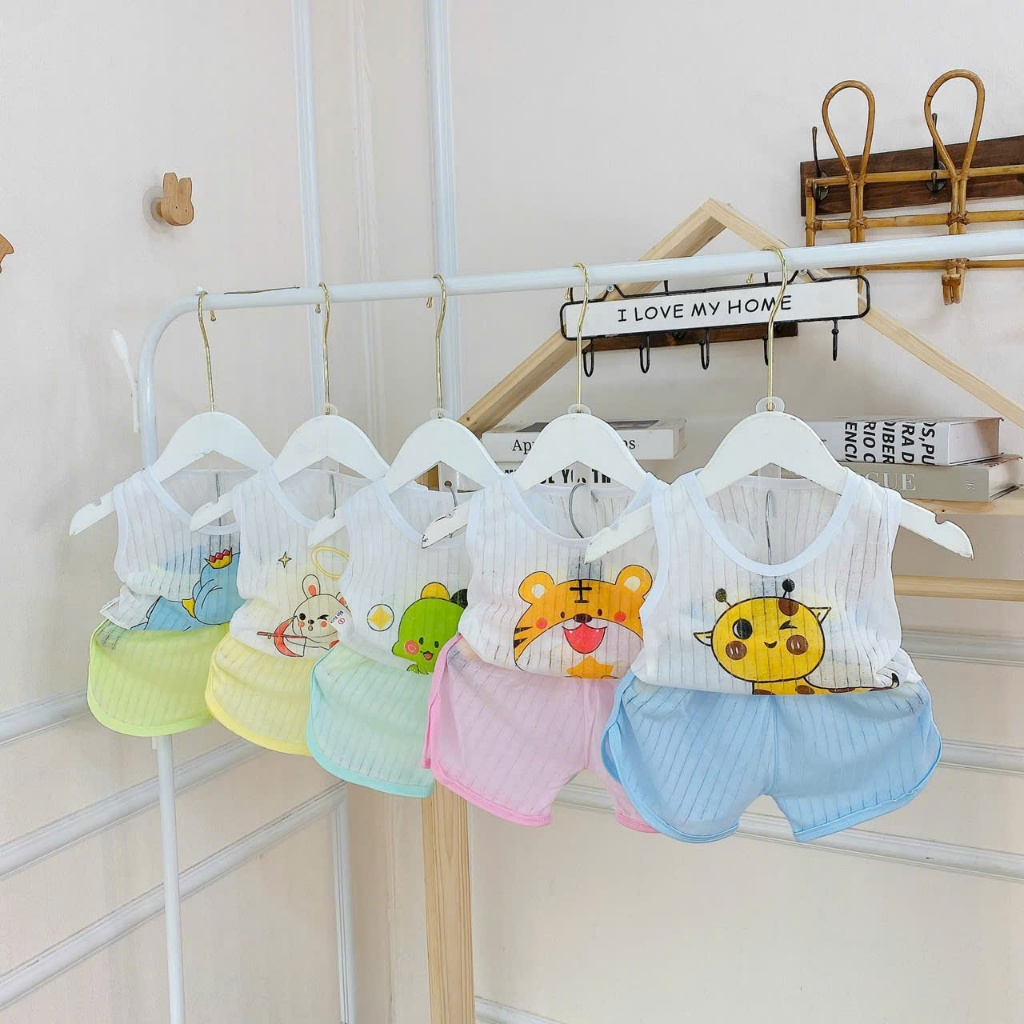 Combo 3-5 bộ 3 lỗ giấy nền trắng quần vát chất liệu mềm mại thoáng mát (3-13kg)