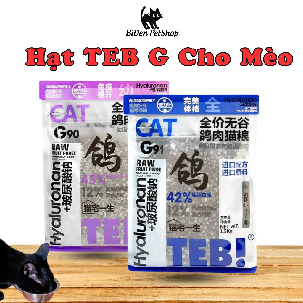 Hạt Cho Mèo Teb G Protein Cao 42-45% - G90/G91 Hạt mix topping ruốc dành cho mèo mọi lứa tuổi