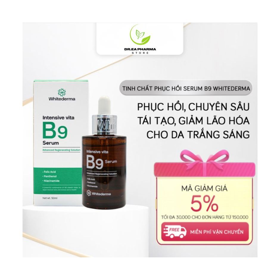Tinh chất phục hồi, Chuyên sâu tái tạo, Giảm lão hóa cho da trắng sáng - Serum B9 WhiteDerma.