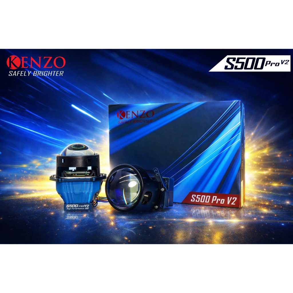 Bi-led Kenzo S500 PRO v2 - 70W gương cầu led xe ô tô xe máy biled oto Xlight GTR Redpro Red pro magi