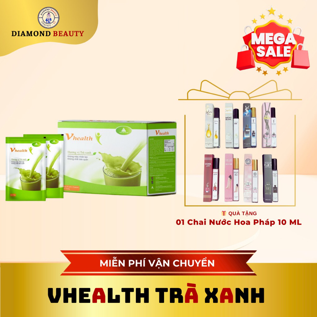 Ngũ cốc Vhealth vị trà xanh matcha thơm ngon