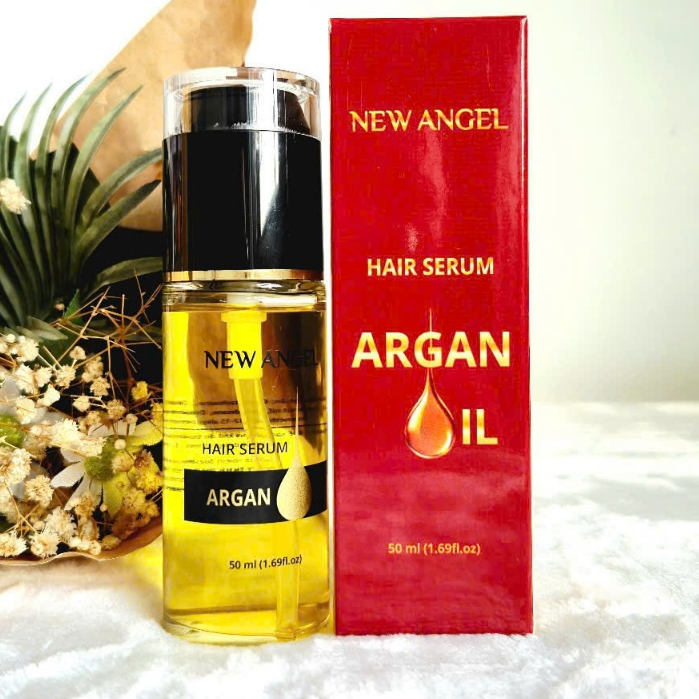 TINH DẦU DƯỠNG TÓC HAIR SERUM ARGAN OIL NEW ANGEL 50ML