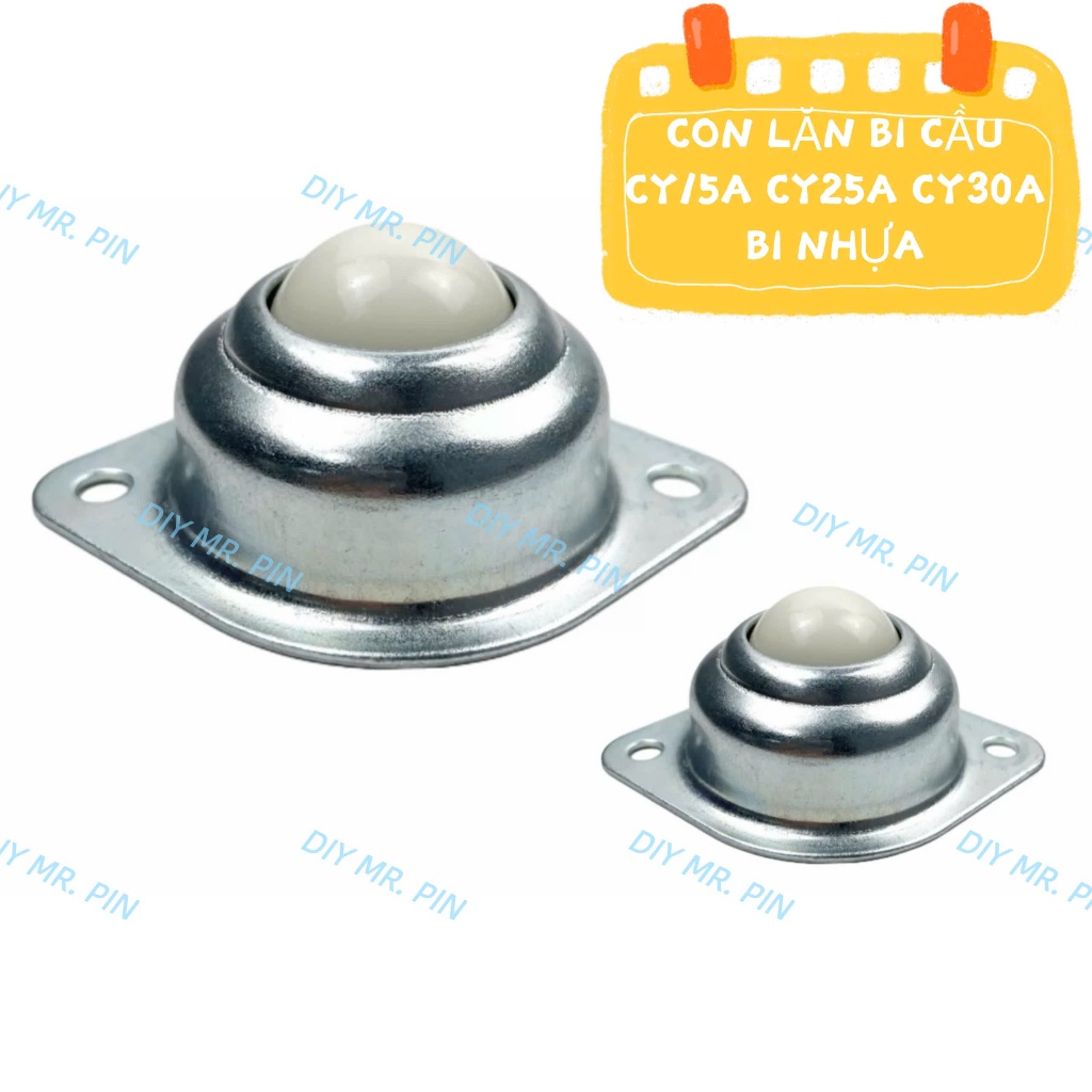 Con Lăn Bi Cầu Bi Nilon CY15A CY25A CY30A – Bánh Xe Đa Hướng Chống Trầy, Chịu Lực Tốt P0636