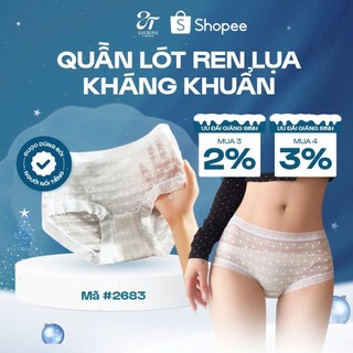  Quần lót ren nữ kháng khuẩn không ngứa không hằn chống bí ngăn mùi thoải mái tự nhiên 2683 