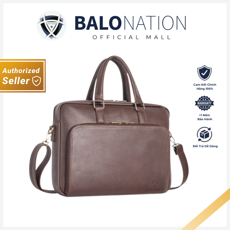 [CHÍNH HÃNG] Cặp xách da công sở Laptop 15.6 inch FADODA FCD301 - Lịch lãm, nhiều ngăn, chống thấm nước - BH Dài Hạn