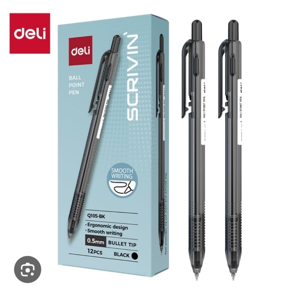 combo 50 cây bút deli viết mực đen, viết trơn