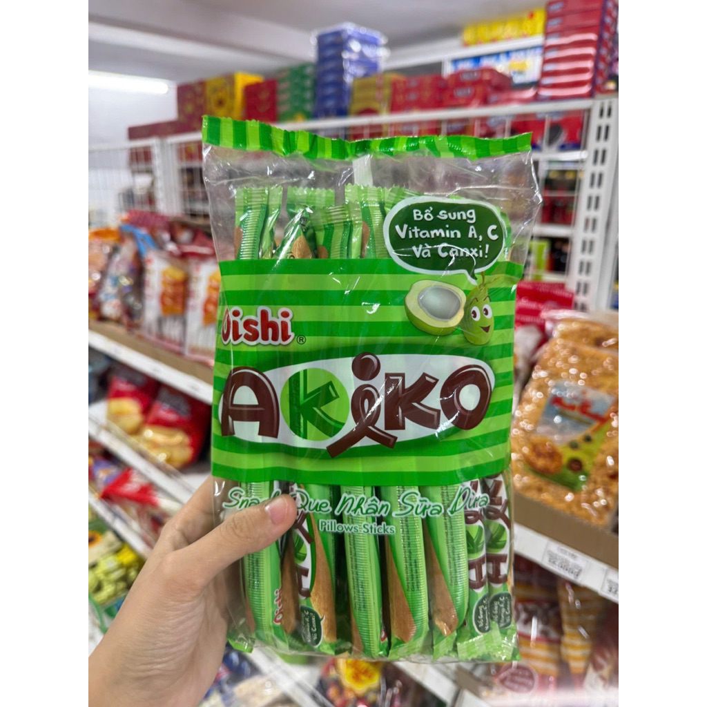 bánh que Akiko Oishi Vị Cafe/Sữa /Phô mai/ Dừa/...
