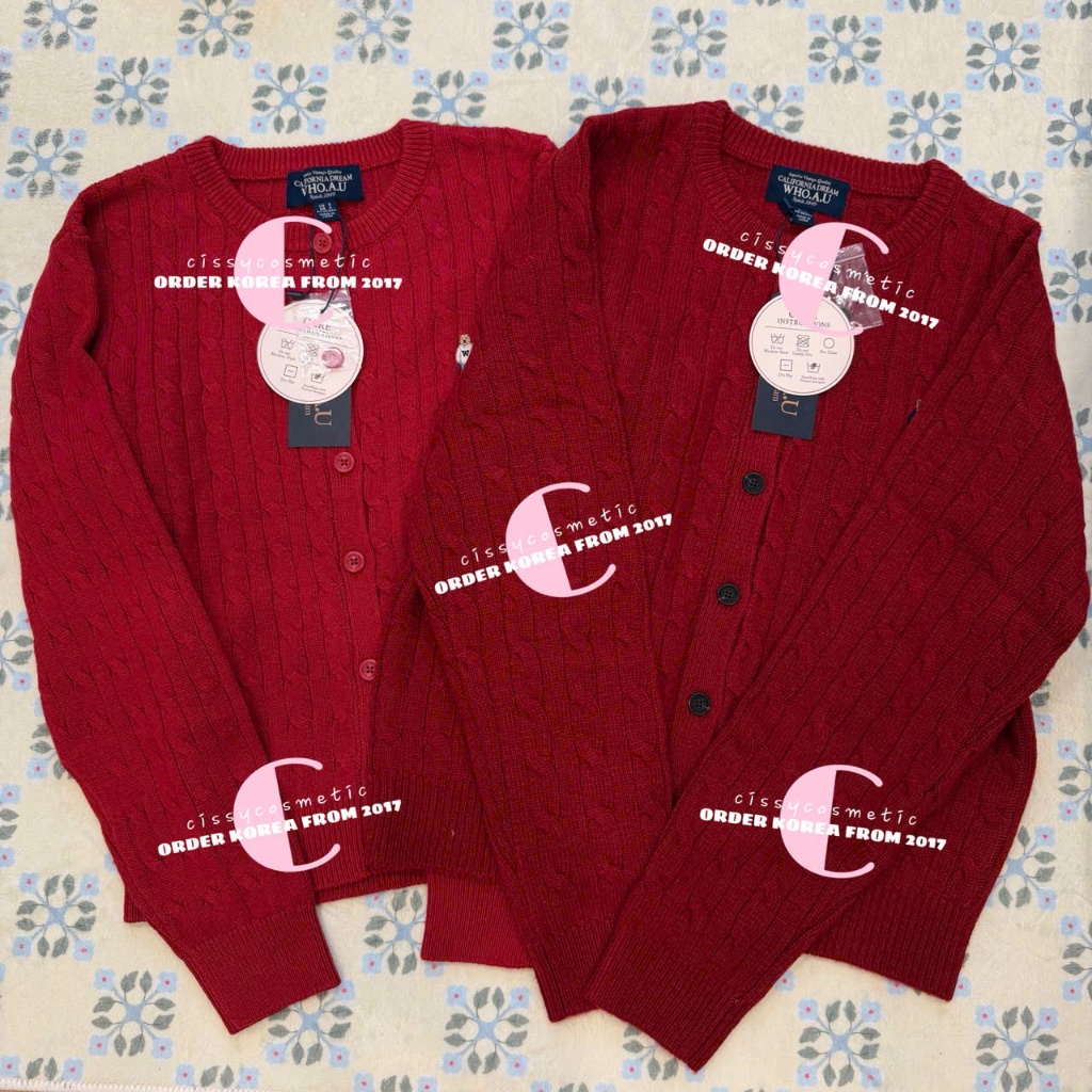 [auth 100%] Whoau Áo cardigan len đan Steve (Steve Cable Cardigan)