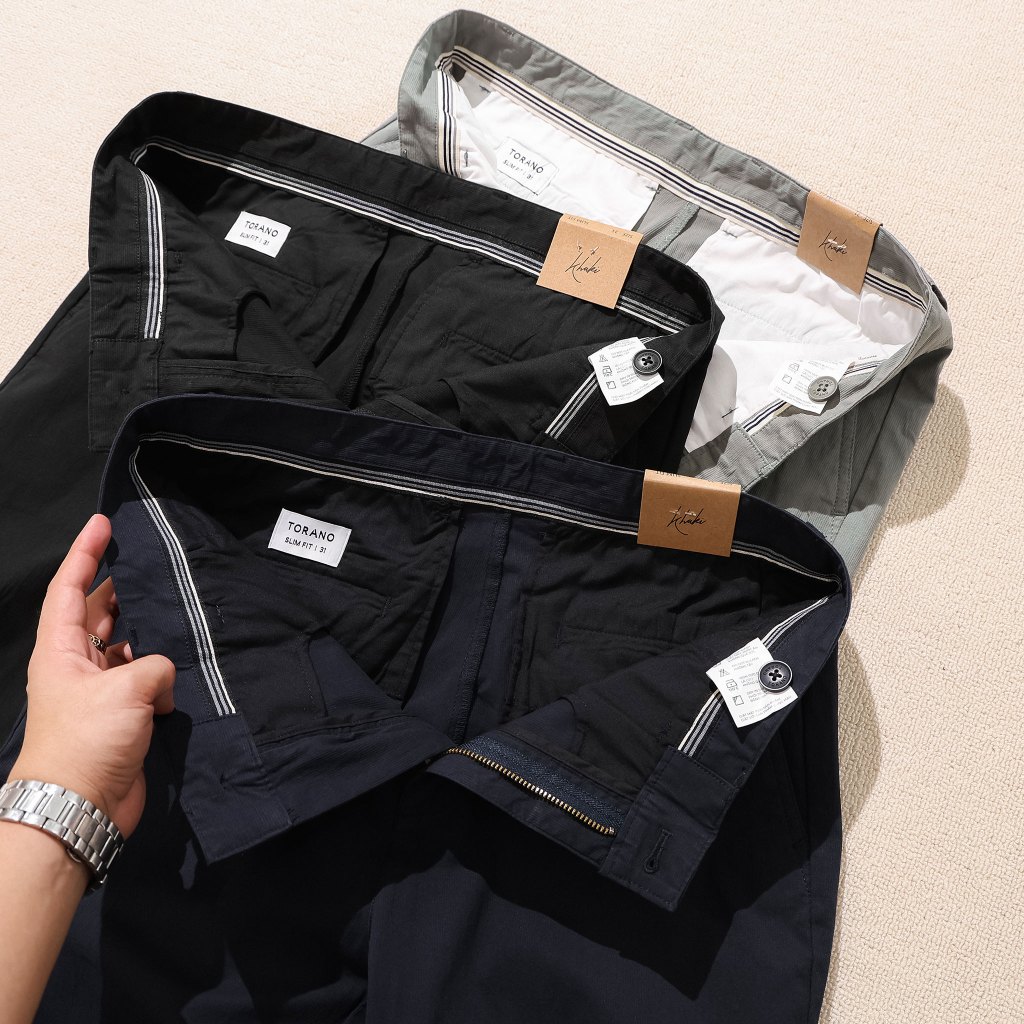 Quần kaki nam SLIMFIT CHINOS TORANO dáng basic túi chéo form chuẩn GABK014 | BigBuy360 - bigbuy360.vn