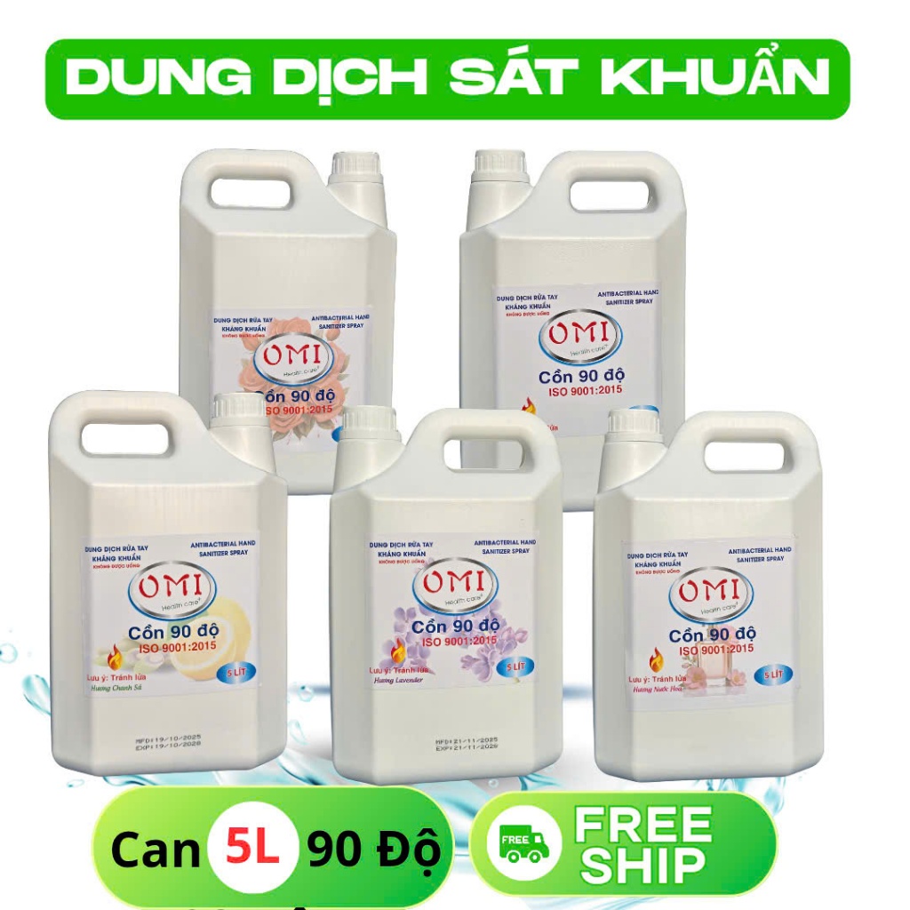 Dung Dịch Sát Khuẩn tay đồ dùng 70 và 90 dung dịch sát khuẩn Can 5 Lít