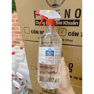 ethanol - con rửa tay sát khuẩn 70 độ chai 1 lít có vòi xịt .