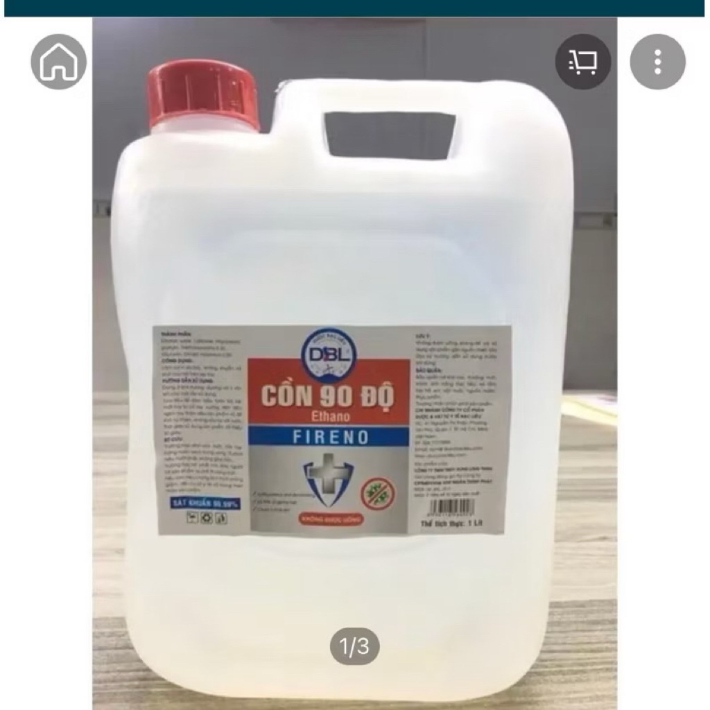 ethanol - con rửa tay sát khuẩn 90 độ can 5 lít