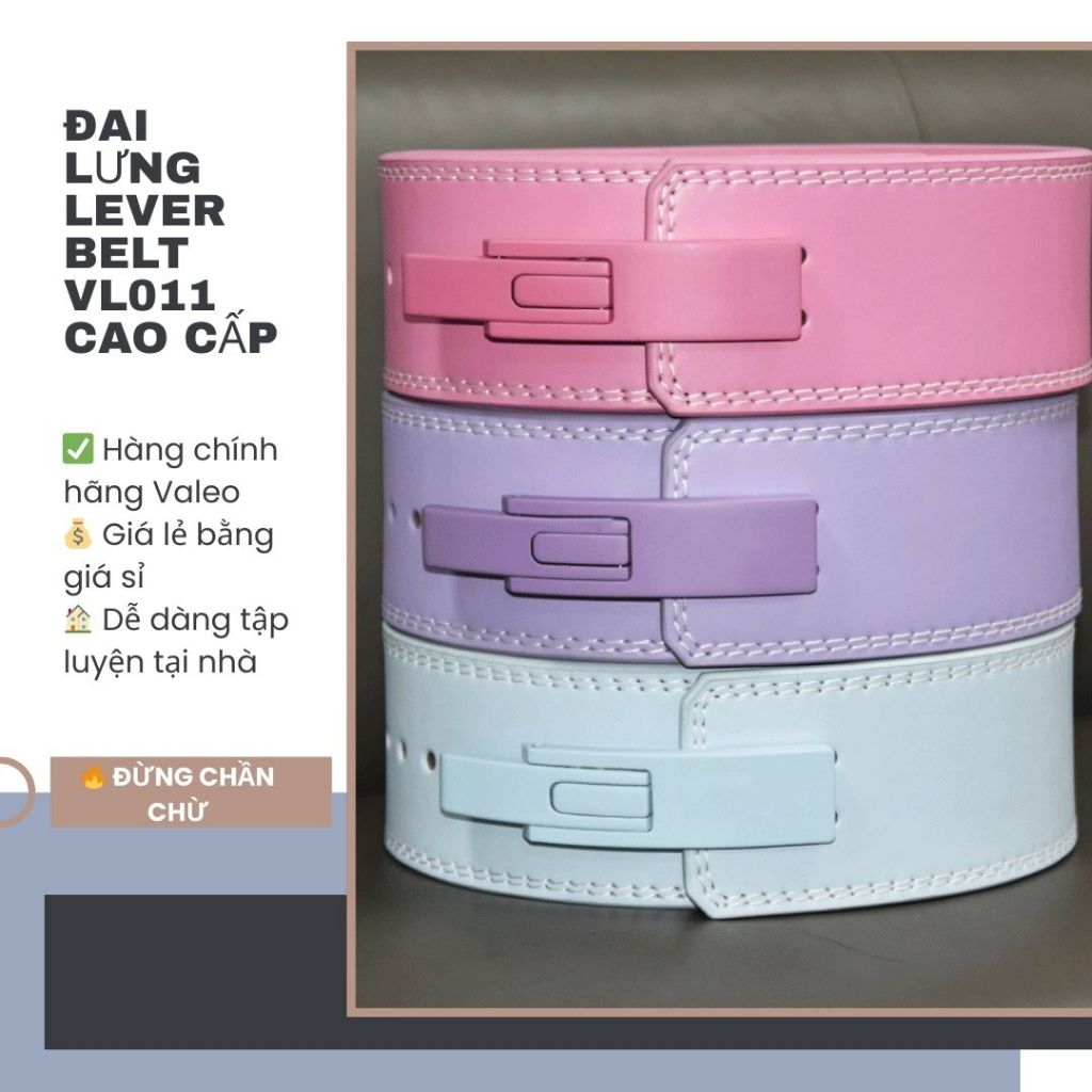 Đai lưng lever belt VL011 cao cấp – Nâng hiệu suất tập gym, squat & powerlifting