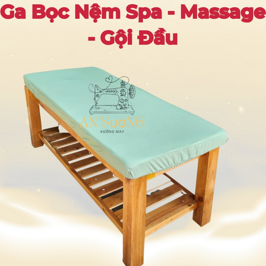 GA BỌC NỆM SPA - Ga Bọc Giường Gội - Ga Bọc Nêm 1mx2m - Chất Liệu COTTON LẠNH - CÓ LỖ