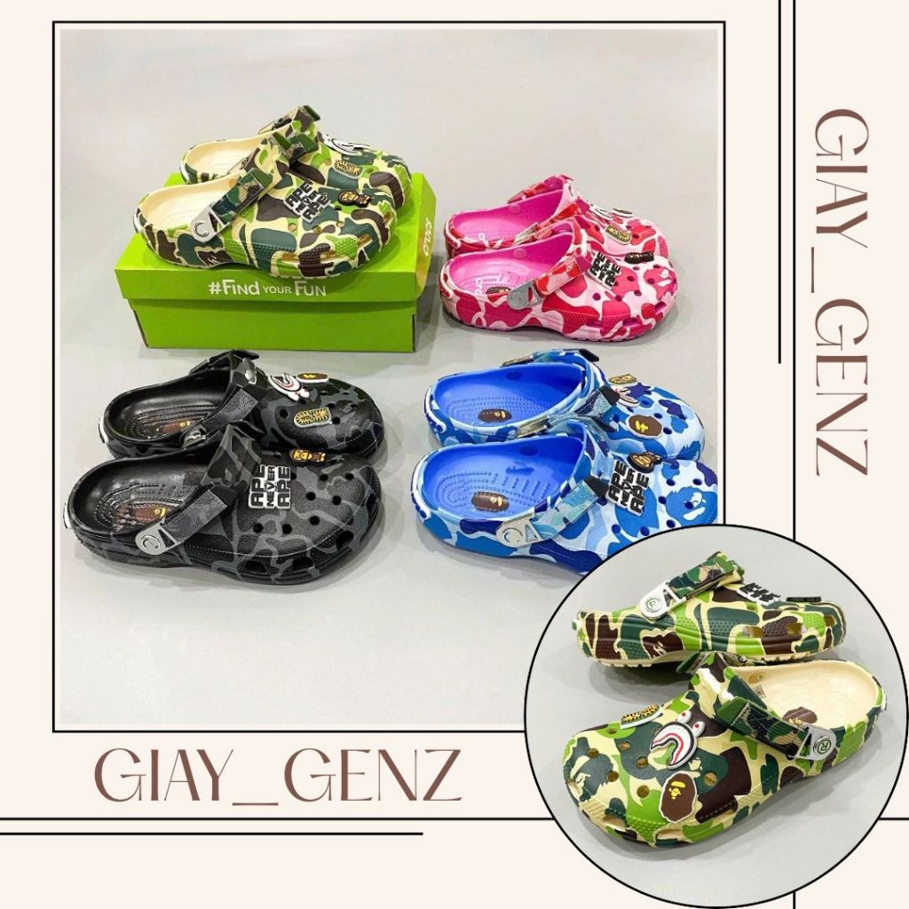 Dép Sục CR Bebe, Sục Dép Cá Sấu Quai Vải Bản Cao Cấp || CR Bebe