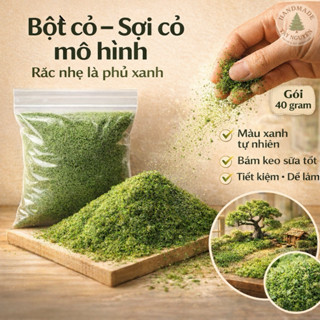  Bột Cỏ Sợi Cỏ Phủ Nền Sa Bàn Diorama Tiểu Cảnh Rêu Giả Nền Chụp Ảnh Che Mối Nối Tự Nhiên Đẹp 