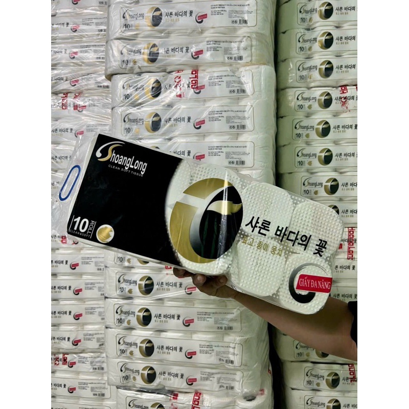 1Lốc 10 Cuộn Giấy Đa Năng Hoàng Long  (không lõi)