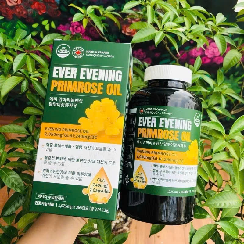TINH DẦU HOA ANH THẢO EVER EVENING PRIMROSE OIL CAO CẤP CỦA HÀN 🇰🇷 ___ Hộp 365 viên ‼️