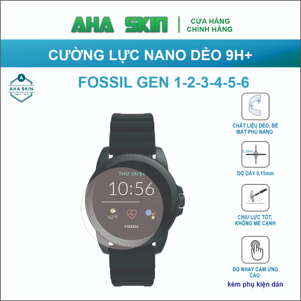 Cường lực dẻo cho Fossil Gen 1/2/3/4/5/6 trong suốt