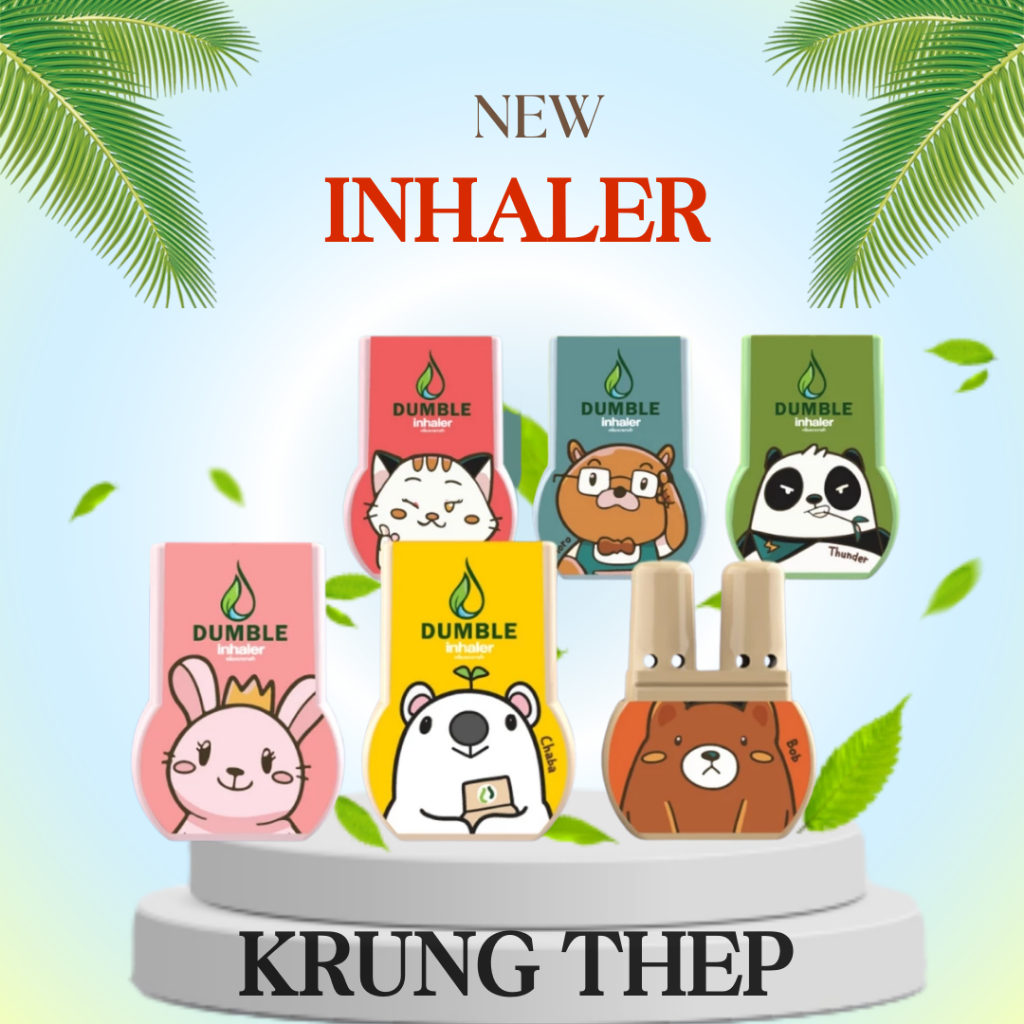 Ống Hít Thông Mũi Thảo Dược 2 Đầu Double Inhaler Dumble Herbal Inhaler Hình Thú  Thái Lan