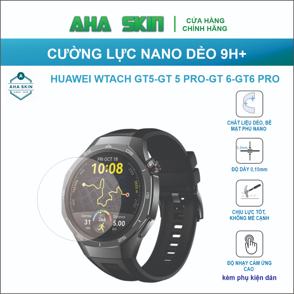 Cường lực chống trầy xước bảo vệ cho đồng hồ Huawei Watch GT5/GT 5Pro/GT6 /GT6 Pro,Cường lực dẻo 9h+