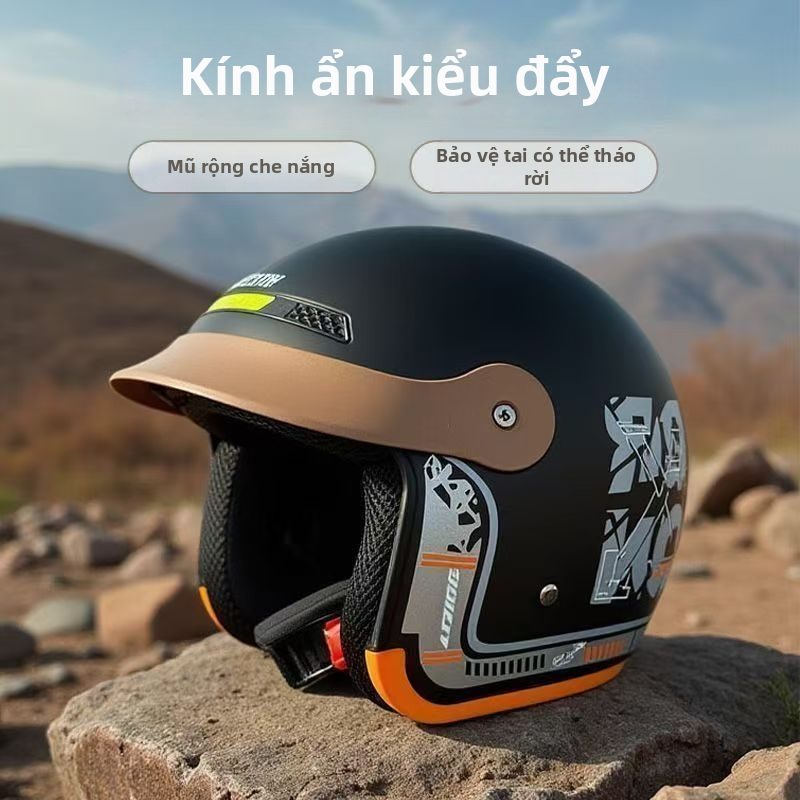 3/4 Masontex｜Kính ẩn gấp gọn｜Vỏ ABS bền chắc｜Lót êm thoáng khí