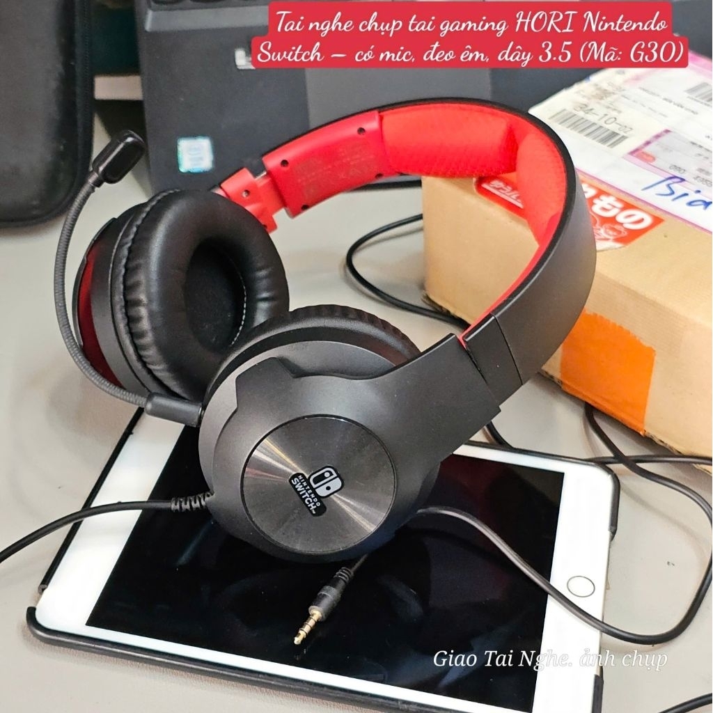 Tai nghe Hori Nintendo Switch – có mic, dây 3.5, đeo nhẹ (Mã: G32)