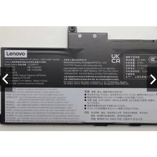 Pin Lenovo ThinkPad X1 Carbon Gen 12 21KC,KD, X1 2-in1 Gen 9, L22B3P73, L22C3P76, L22D3P77, L22M3P77