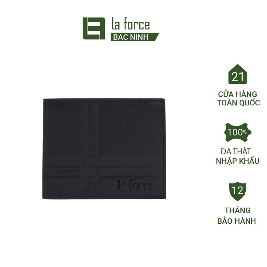 Ví nam LAFORCE VLAM9301-D da bò dáng ngang thiết kế cách điệu cao cấp CHÍNH HÃNG