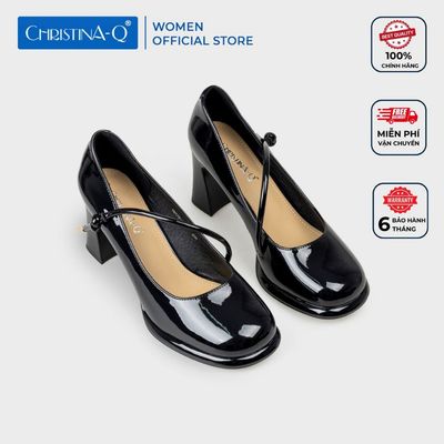 Giày Nữ Cao Gót Bít Mũi Vuông CHRISTINA-Q GBV170I