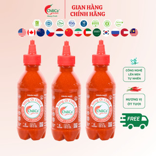 Bộ 3 Tương Ớt ChiliCa 255g - Lên Men Tự Nhiên, Không Chất Điều Vị, Không Hương Liệu, Không Phẩm Màu