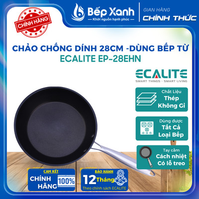 [FREESHIP HCM] Chảo Chống Dính 28cm Ecalite EP-28EHN - Dùng được bếp từ - Thép không gỉ