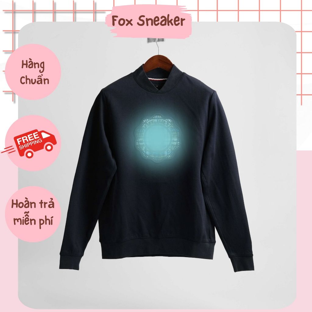 Sweater Navy Logo Hoa Hàng Chính Hãng