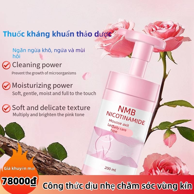 Bọt dung dịch vệ sinh phụ nữ - Hỗ trợ sạch dịu hôi ngứa, kháng khuẩn dịu êm – Làm sạch & chăm nhẹ vùng kín mỗi ngày