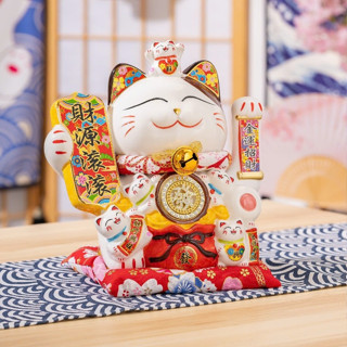 (Size 18-32 cm)Mèo Thần Tài Vẫy Tay - Từ Nghệ Nhân Thuỷ Gốm Sứ Cao Cấp - Chiêu Tài Giác Lộc Bậc Nhất