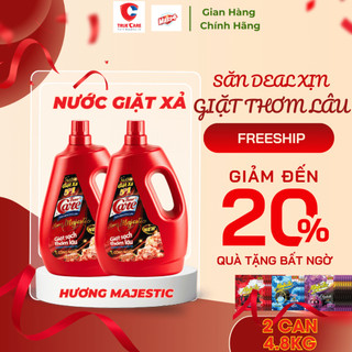  Combo 2 can nước giặt xả True Care 4,8kg trắng sạch quần áo  gấp đôi hạt lưu hương thơm lâu mềm vải 