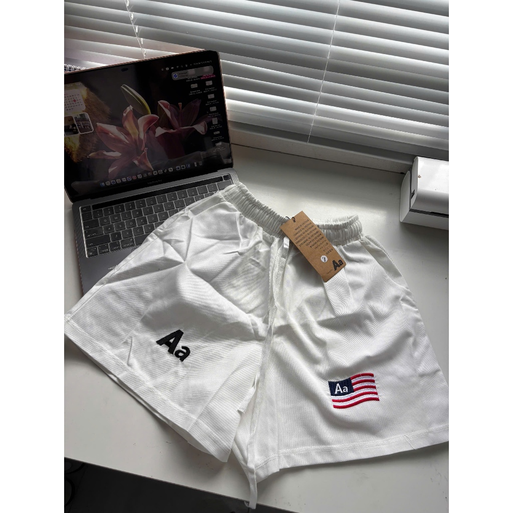 ẢNH THẬT/QUẦN AASTU KAKI THÊU/QUẦN LÁ CỜ MỸ
