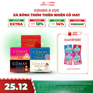  Combo 8 Cục Xà Bông Tắm Hương Thơm Thiên Nhiên Cỏ May | Làm Sạch & Dưỡng Da| Cục 100Gx8 